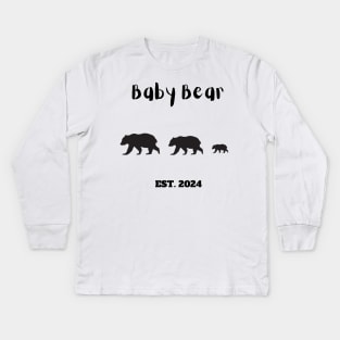 Baby Bear EST. 2024 Kids Long Sleeve T-Shirt